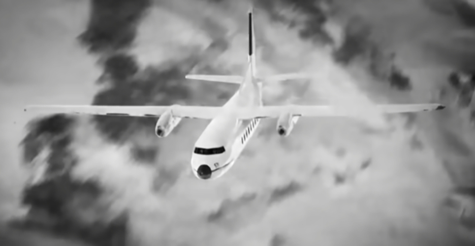 Com tempo ruim e baixa visibilidade, os pilotos dependiam dos instrumentos. Por erro de cálculo, e não levando em conta a força dos ventos, eles se encontravam bem longe de onde achavam que estariam.  Reprodução: Flipar