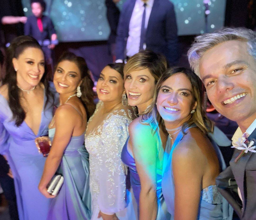Celebridades no casamento do maquiador. Foto: Reprodução / Instagram