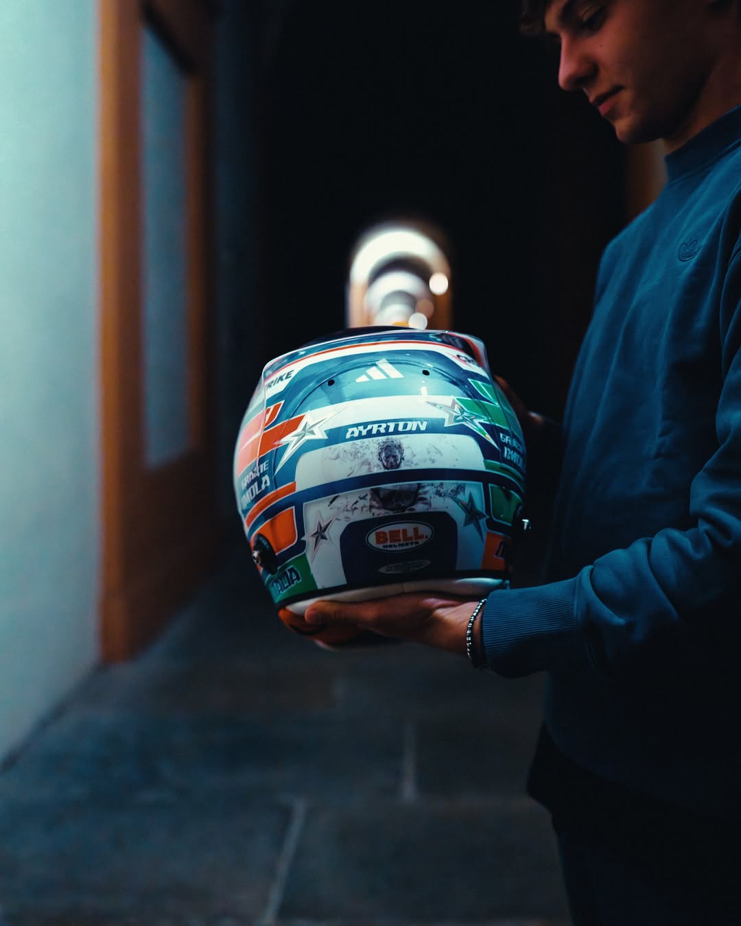 Capacete de Kimi Antonelli. Foto: Reprodução/Instagram