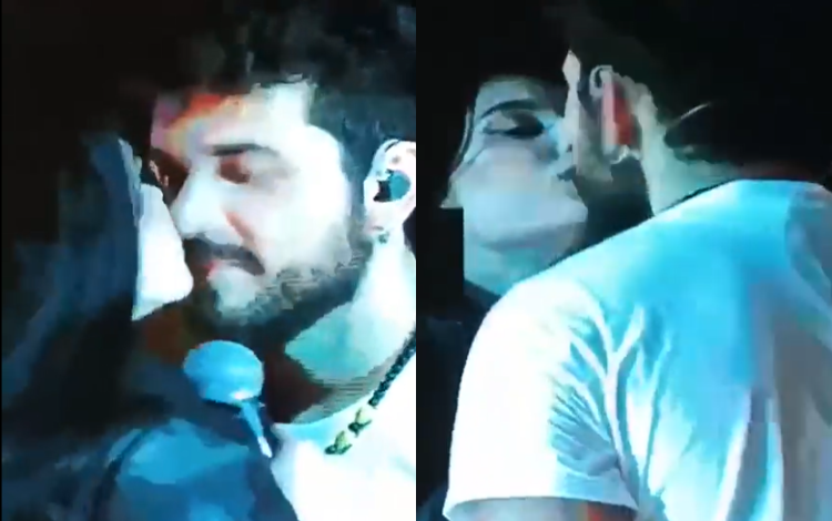 Gustavo Mioto e Ana Castela se beijam no palco e enlouque fãs