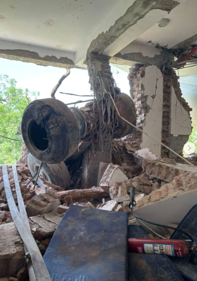 Acidente aéreo na Índia. Foto: Reprodução/Instagram