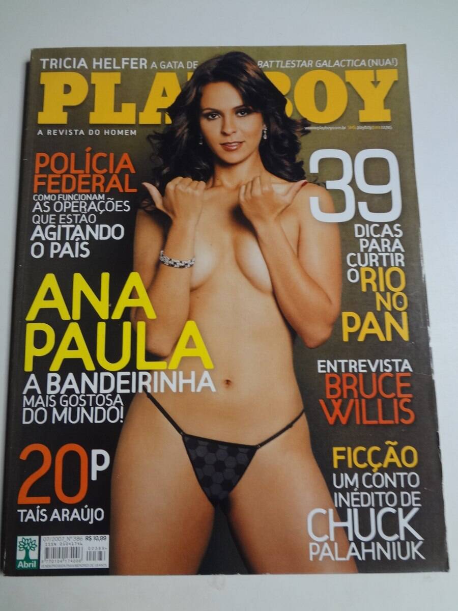Capa da Playboy - A bandeirinha Ana Paula de Oliveira. Foto: Divulgação / Revista Playboy