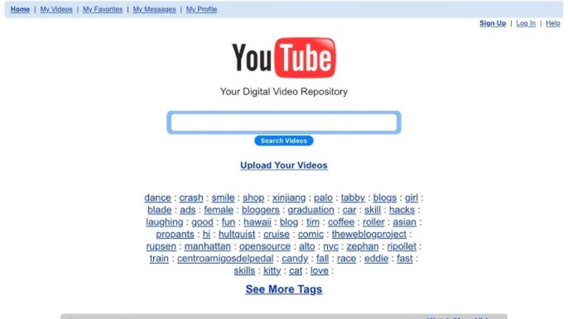 Imagens do início do Youtube. Foto: Reprodução/Youtube