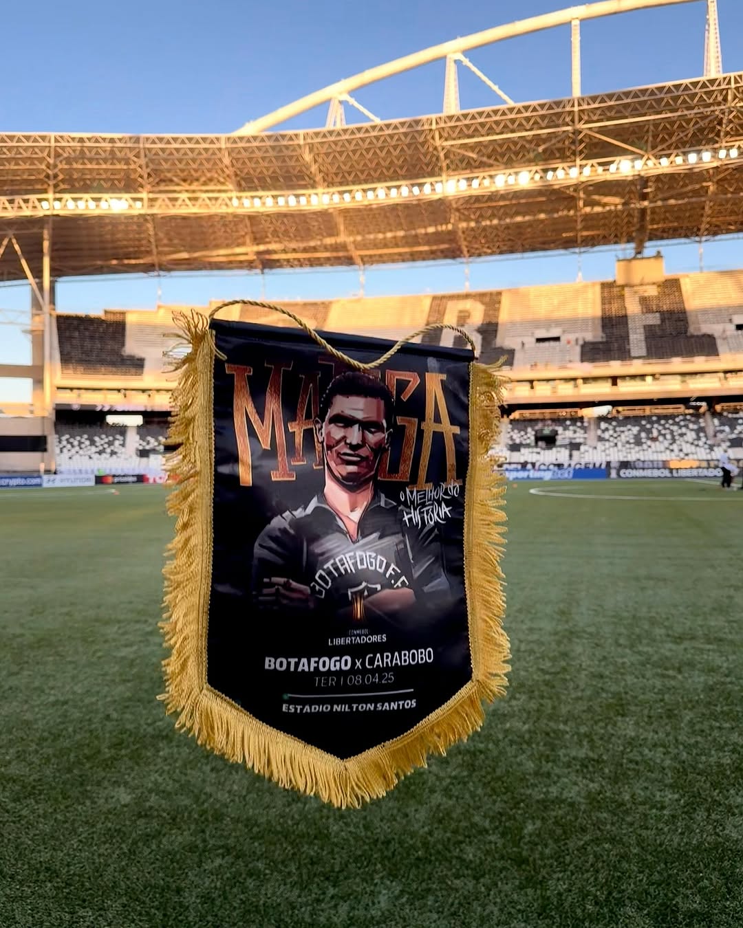 Botafogo presta homenagem à Manga. Foto: BOTAFOGO/DIVULGAÇÃO