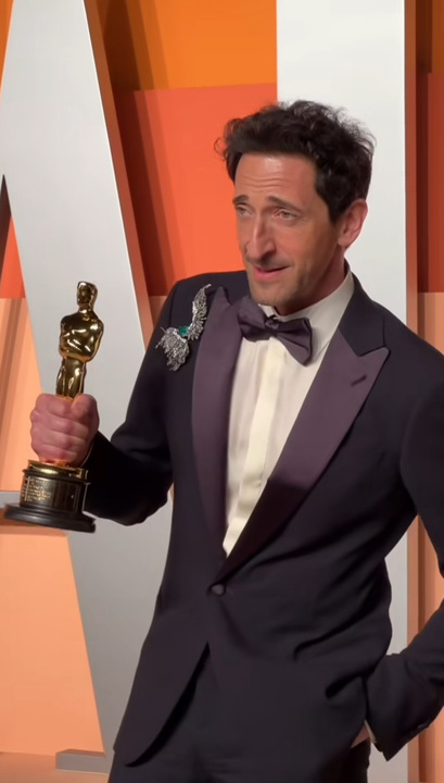 Adrien Brody, vencedor do Oscar de Melhor Ator. Foto: Reprodução: Instagram/@vanityfair