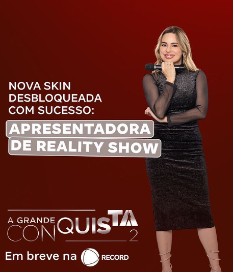 Apesar de já ter sido âncora de programas jornalísticos, Rachel Sheherazade foi anunciada como a nova apresentadora do reality show 'A Grande Conquista' após participação polêmica em 'A Fazenda 15'. Reprodução / Instagram