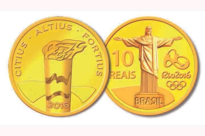 2016: Moedas Comemorativas dos Jogos Olímpicos e Paralímpicos Rio 2016. Foram fabricadas 5 mil unidades. Reprodução: Flipar