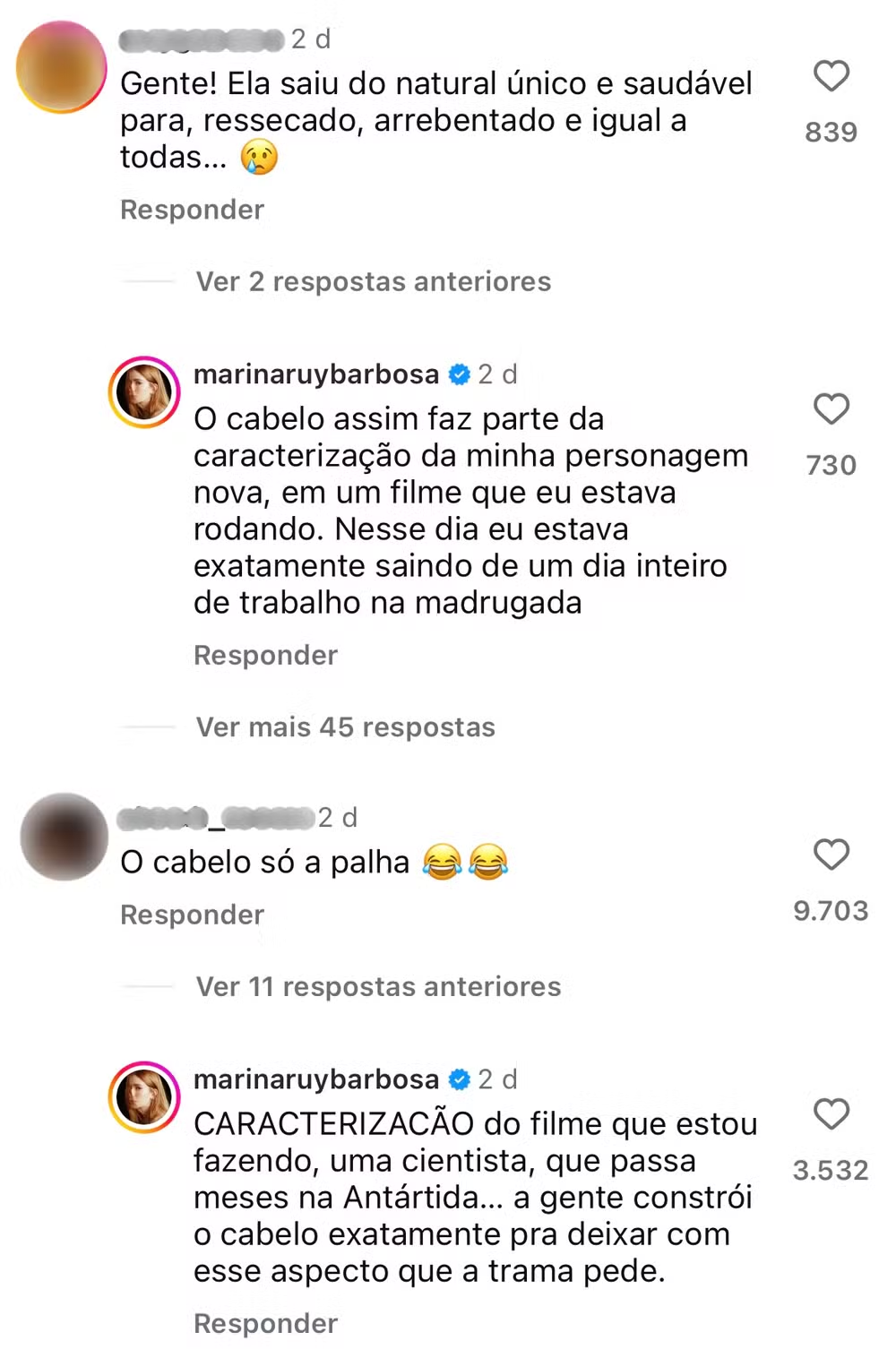 Marina Ruy Barbosa rebate críticas sobre aparência em vídeo com fãs. Foto: Instagram