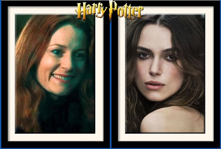 Lilian Potter - Vivida por Geraldine Sommerville, a mãe de Harry poderia ser vivida por Keira Knightley.  Reprodução: Flipar