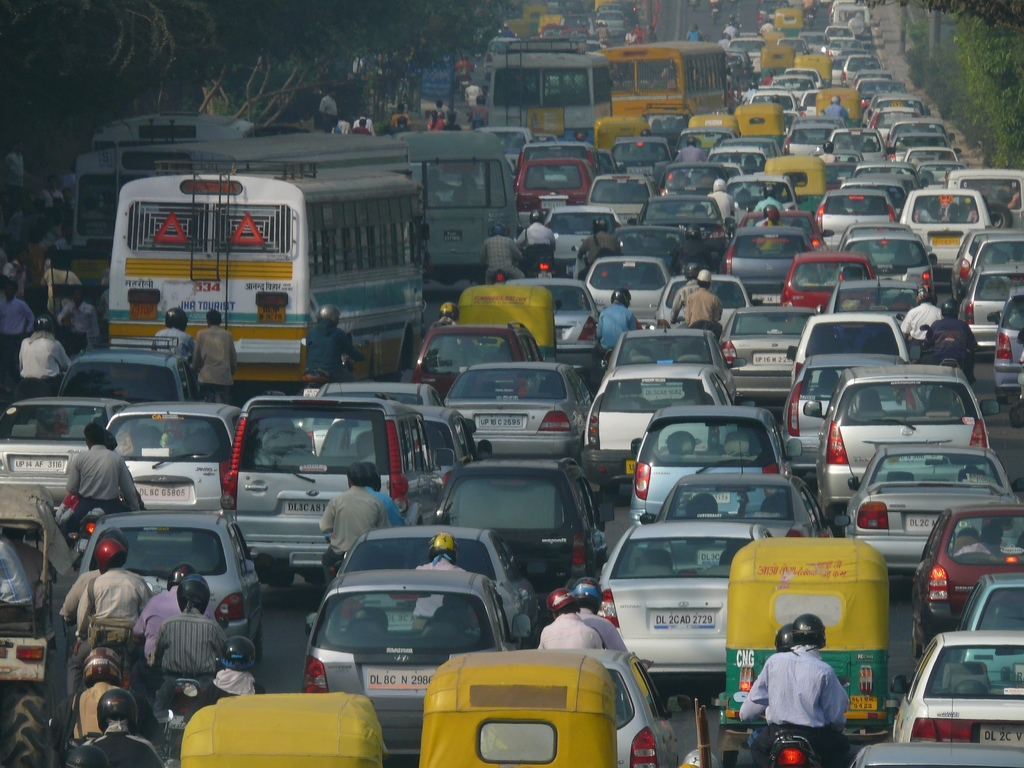Nova Délhi, na Índia - classificação do ar: insalubre. 
 Reprodução: Flipar