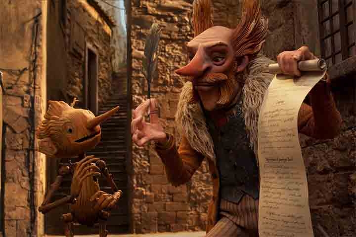 Nesse mesmo espírito, o cineasta se aventurou na animação em stop-motion com “Pinóquio”, de 2022, vencedor do Oscar de Melhor Animação, em que reinterpreta a clássica fábula sob o prisma da desobediência, da dor e da ternura.
 Reprodução: Flipar