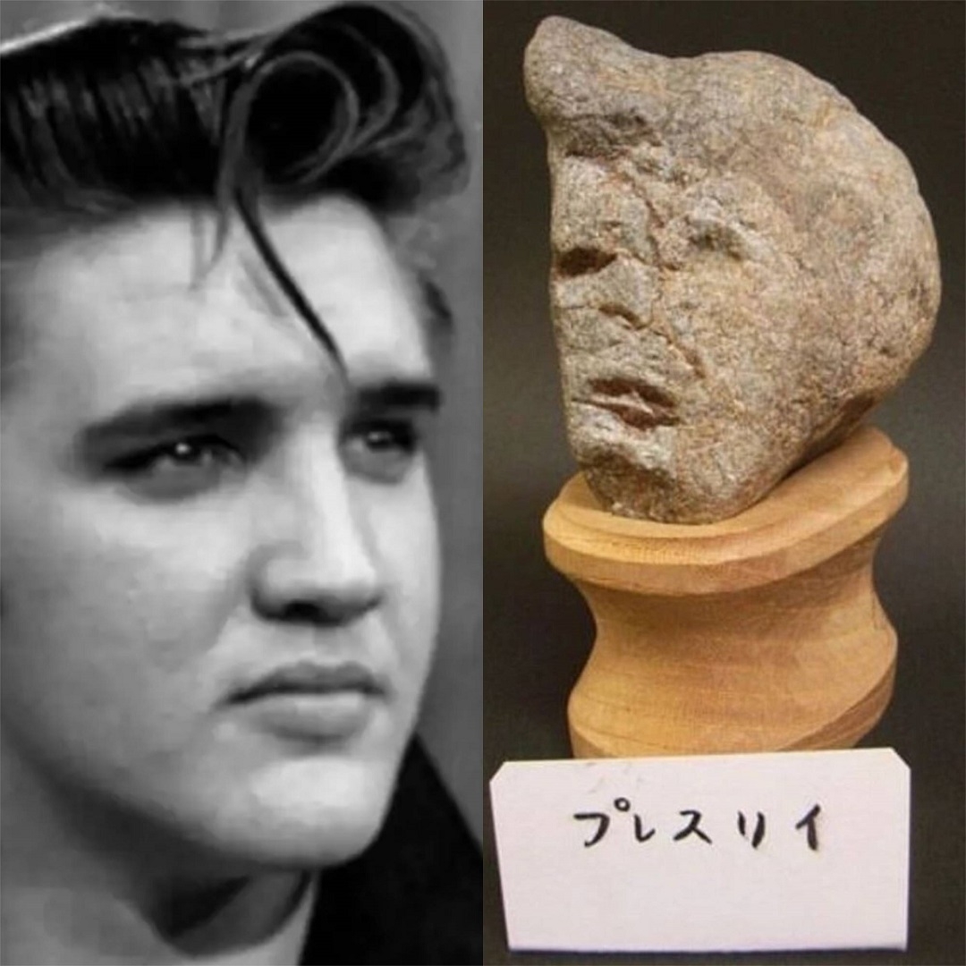 Uma das pedras mais peculiares é associada ao “rei do rock”, Elvis Presley. Reprodução: Flipar