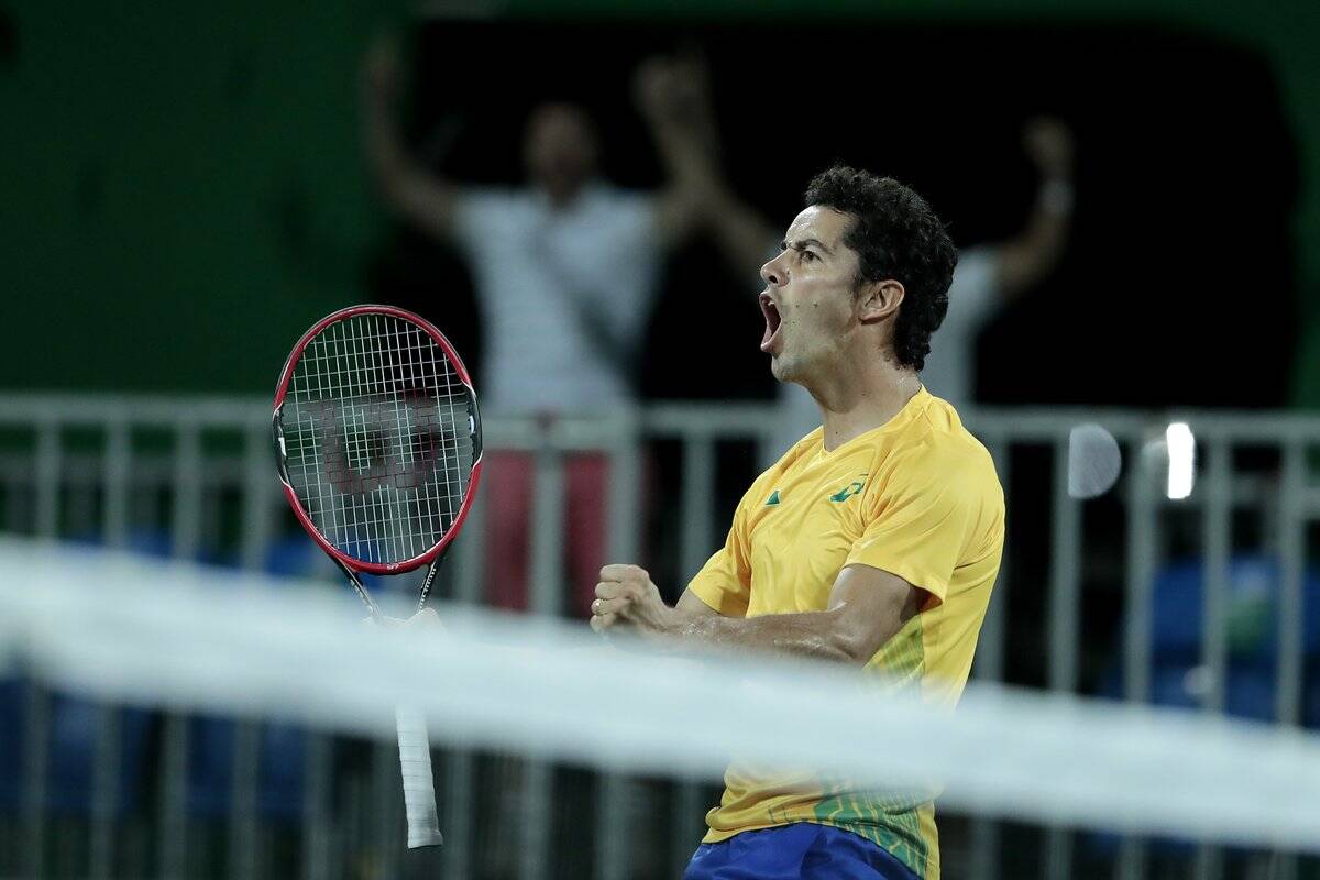 Bellucci e Sá venceram irmãos Murray. Foto: Reprodução/Twitter