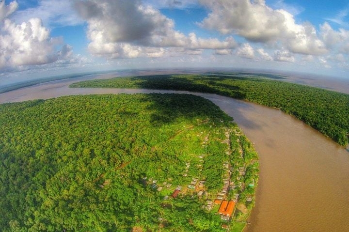 A cidade também tem se desenvolvido no setor de serviços e turismo ecológico, atraindo visitantes interessados em explorar as belezas naturais da região amazônica. Reprodução: Flipar