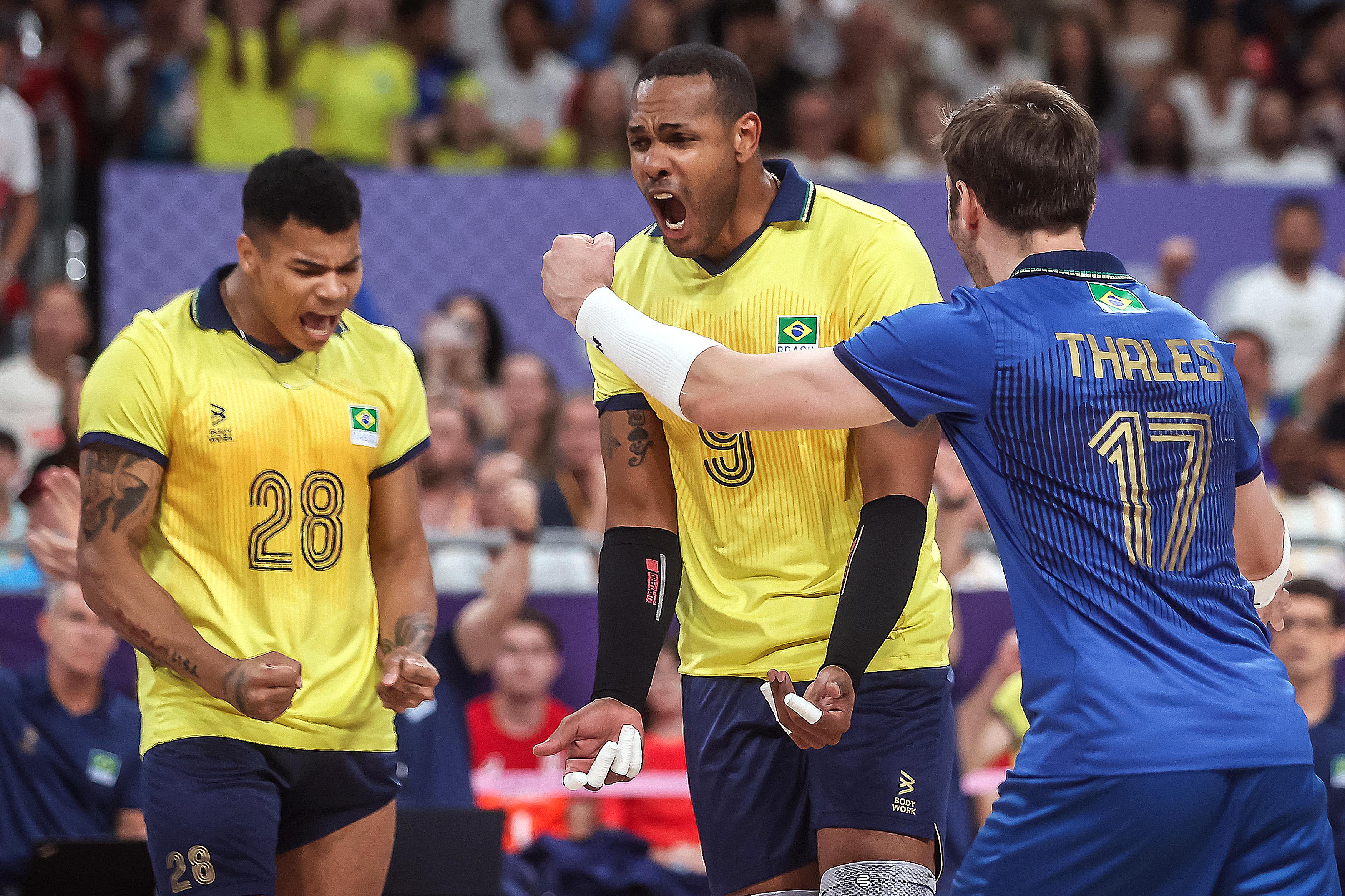 Brasil x Estados Unidos - vôlei masculino Paris 2024 Gaspar Nóbrega/COB