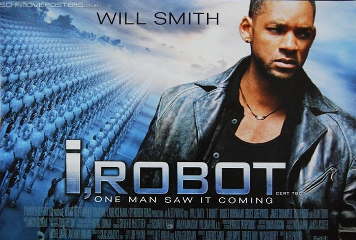 “Eu, Robô” (2004): Às vezes não é um robô específico que ganha destaque, mas sim vários. É o caso do que acontece no filme “Eu, Robô”. Na trama, que se passa em 2035, o detetive Del Spooner (Will Smith) investiga a morte de um cientista que trabalhava com robôs, e descobre que eles são capazes de violar as leis. Reprodução: Flipar