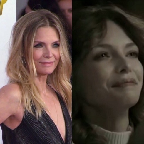 Michelle Pfeiffer: Aliás, nesse mesmo filme, a veterana Michelle Pfeiffer também ficou com uns aninhos a menos para uma cena de flashback. Na época, ela estava com 60 anos. 