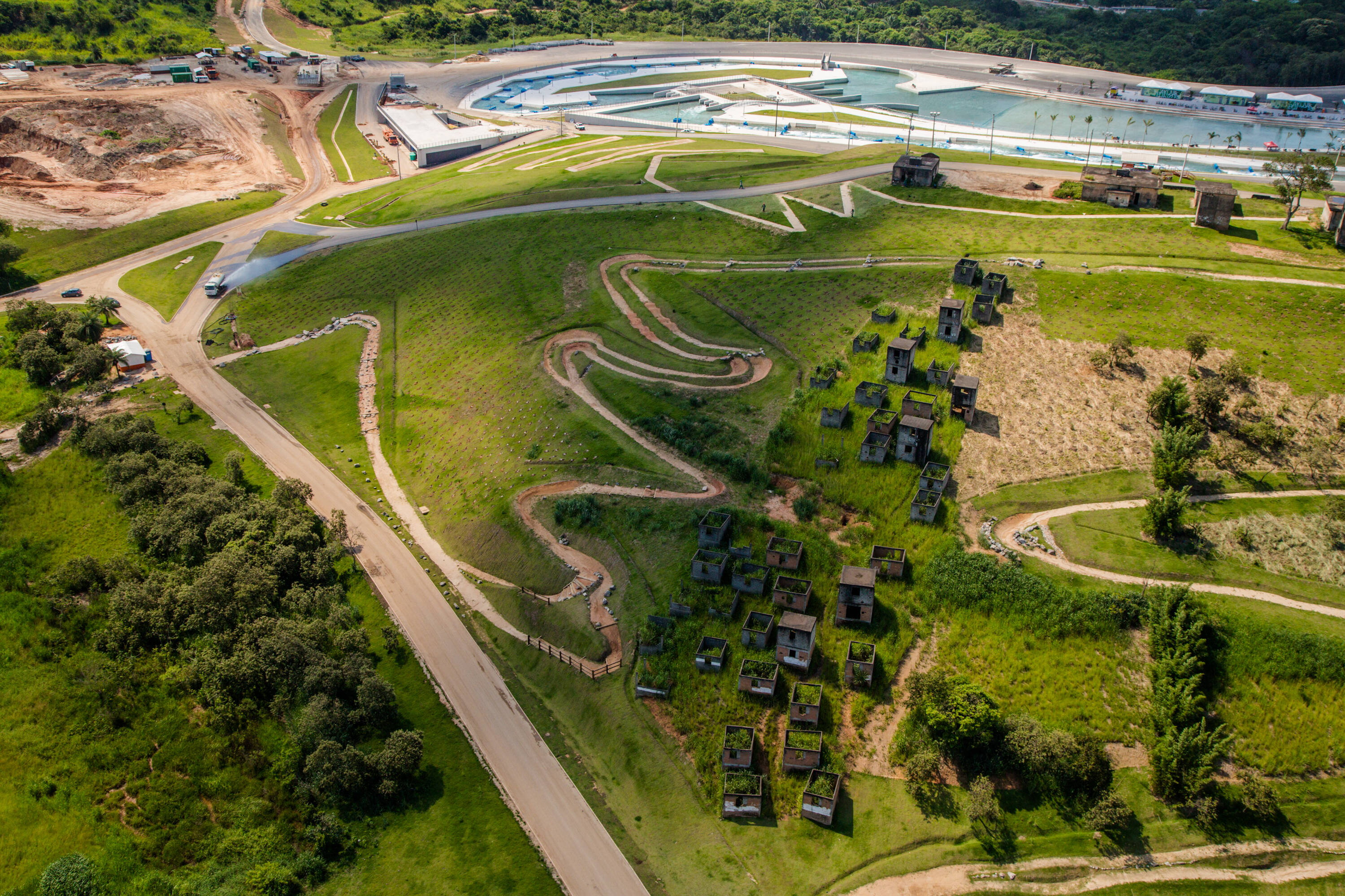 Trecho do circuito de mountain bike e do Estádio Olímpico de Canoagem Slalom. Foto: André Motta/Brasil2016.gov.br