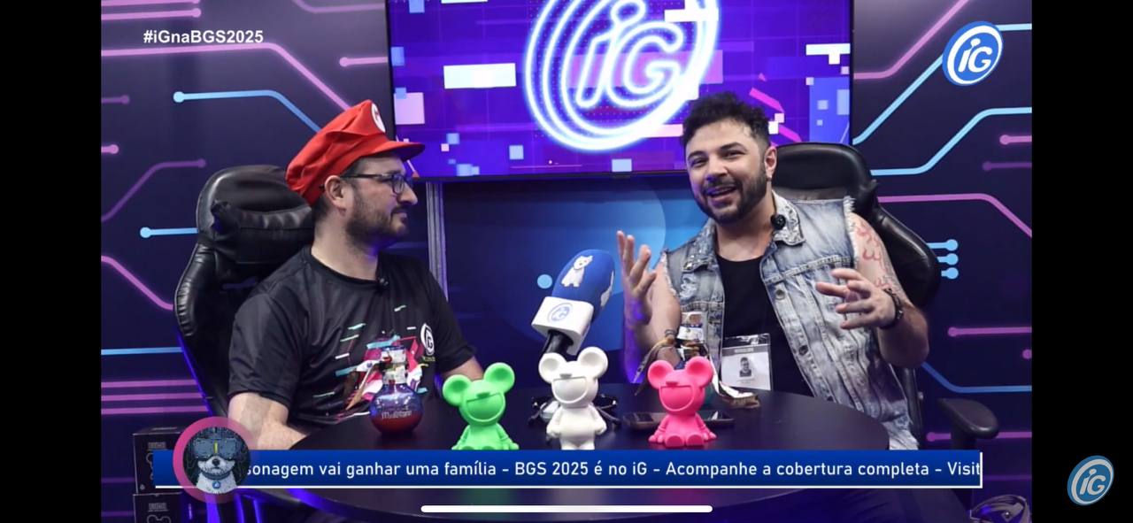 Reprodução Raphael Rossatto, dublador, cantor e ator em entrevista ao podcast iGeek na BGS Reprodução