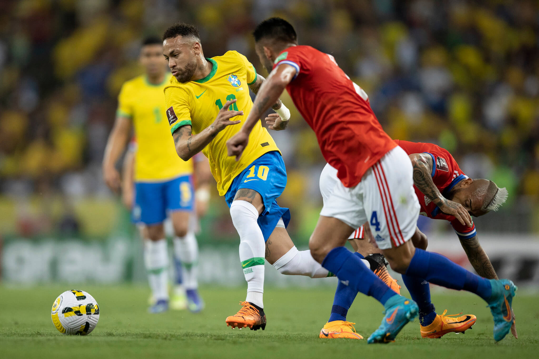 Brasil x Chile - Eliminatórias. Foto: Lucas Figueiredo / CBF - 24.03.2022