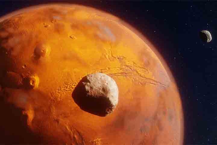 Segundo os cientistas, essa proximidade pode levá-la a colidir com Marte ou se desintegrar em um futuro distante.  Já sua distância média da Terra é de cerca de 56 milhões de quilômetros.
 Reprodução: Flipar