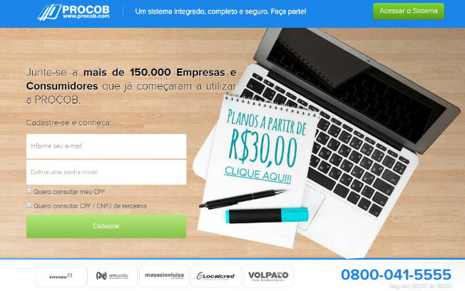 A Procob, no formato de microfranquia, abre para o franqueado a possibilidade de participar do time de soluções tecnológicas de consultas cadastrais, negativação, proteção contra fraudes, entre outros - Valor de investimento: R$ 30 mil. Foto: Divulgação