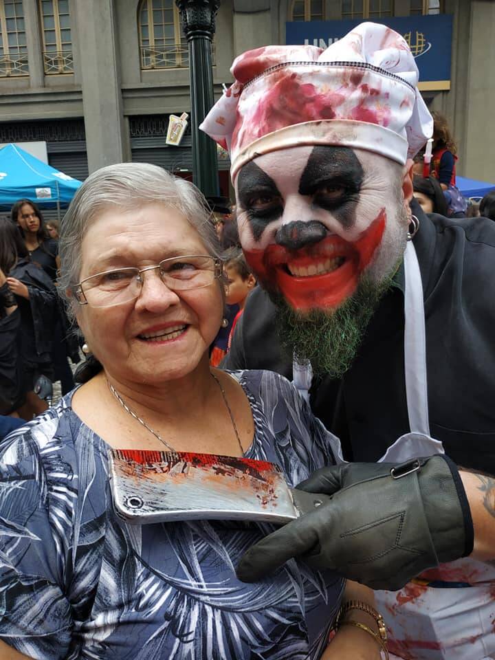 Folião no Zombie Walk de 2020. Foto: Reprodução / Facebook @Andressa Drun
