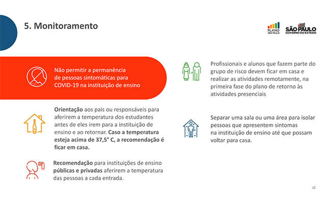 As escolas cumprirão uma série de medidas para minimizar as chances de contágio entre os alunos
. Foto: Reprodução/ Governo de São Paulo