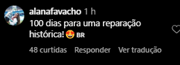 Comentários na publicação da contagem regressiva do Oscar  Instagram