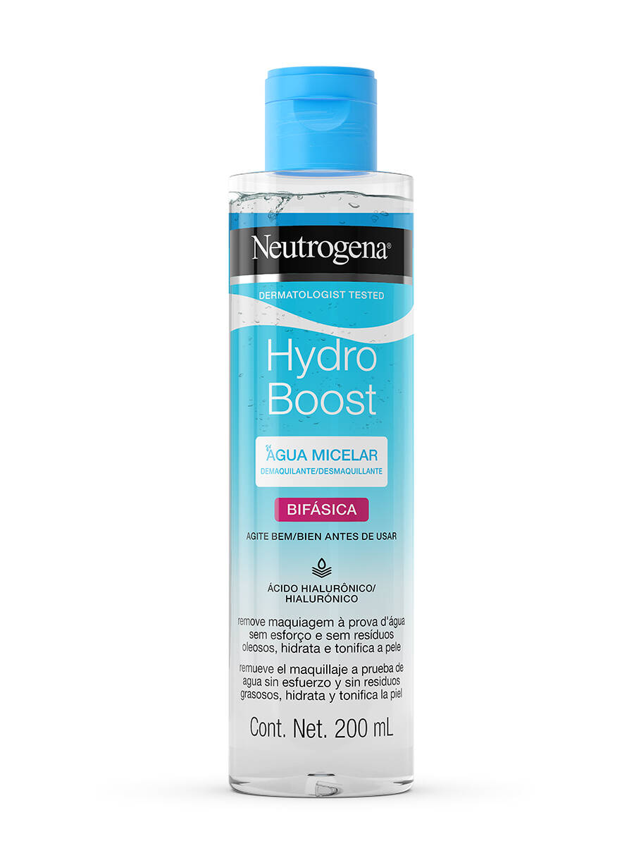 A água micelar Hydro Boost contém ácido hialurônico e remove a maquiagem sem necessidade de enxágue. Foto: Divulgação