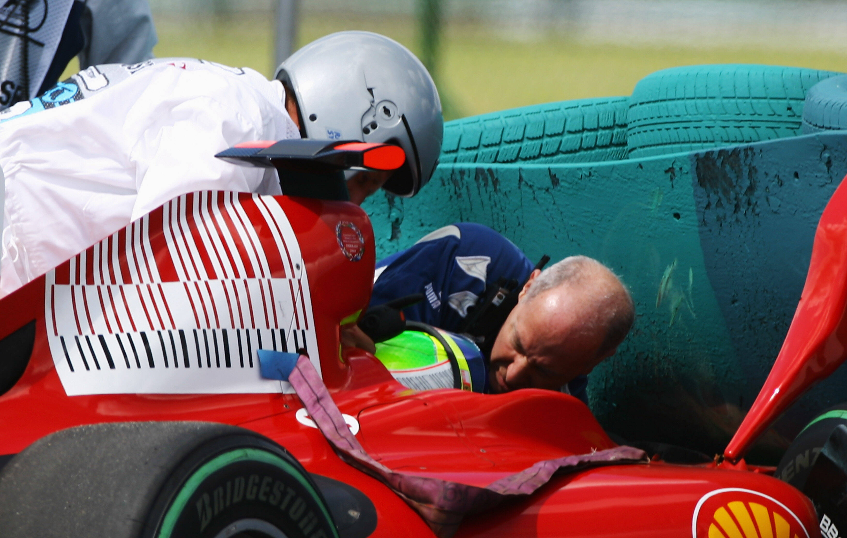 Em 2009, um grave acidente durante o treino classificatório para o GP da Hungria que o tirou do restante da temporada. Foto: Getty Images