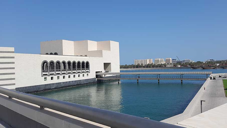 Entrada do Museu da Arte Islâmica, em Doha no Catar. Foto: Felipe Carvalho