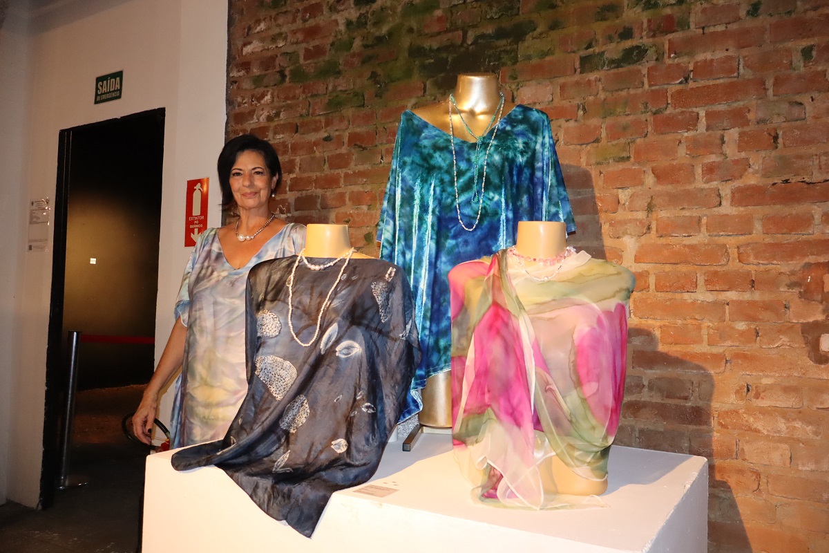 Novidade da mostra foi pintura em tecido. Foto: Foto: Pedro H. Lopes