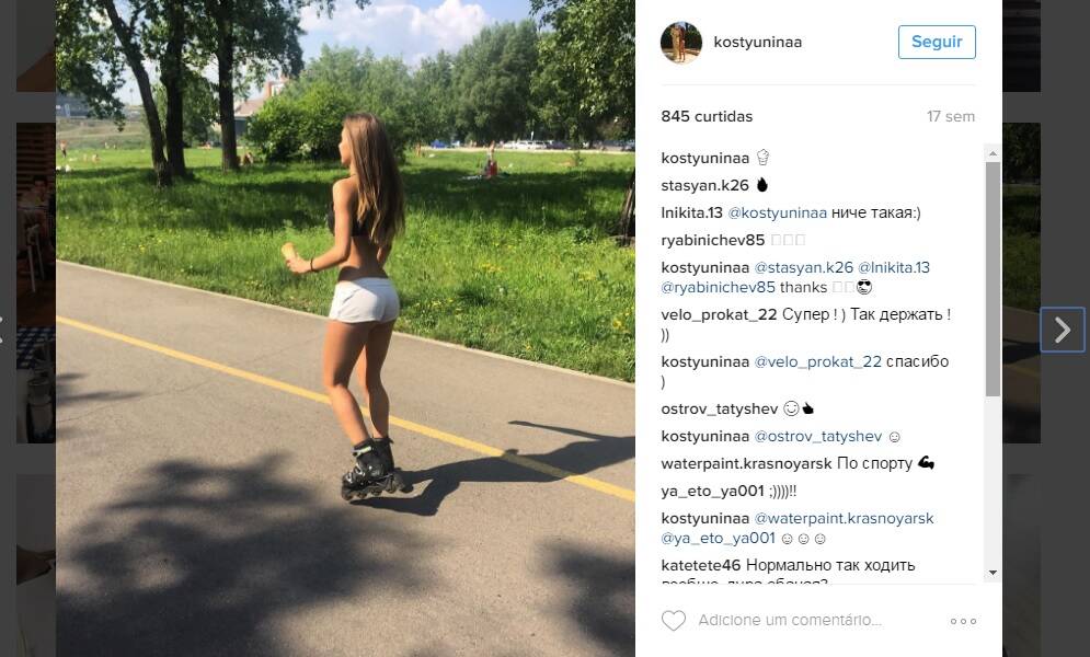 Ekaterina Kostyunina, a árbitra gata da Rússia. Foto: Instagram/Reprodução