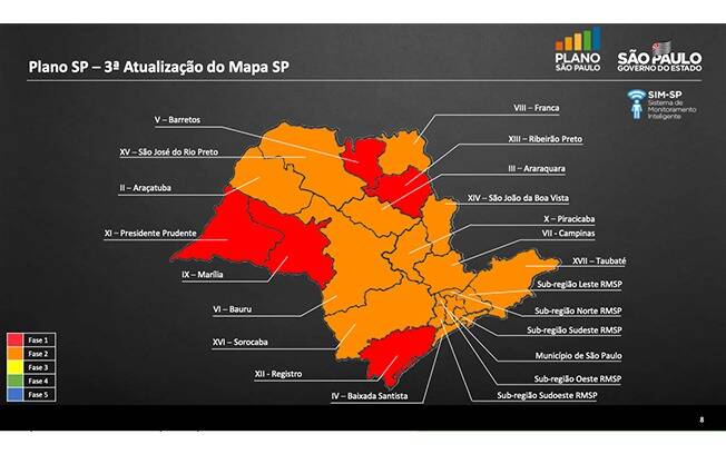 Mapa de SP. Foto: Reprodução