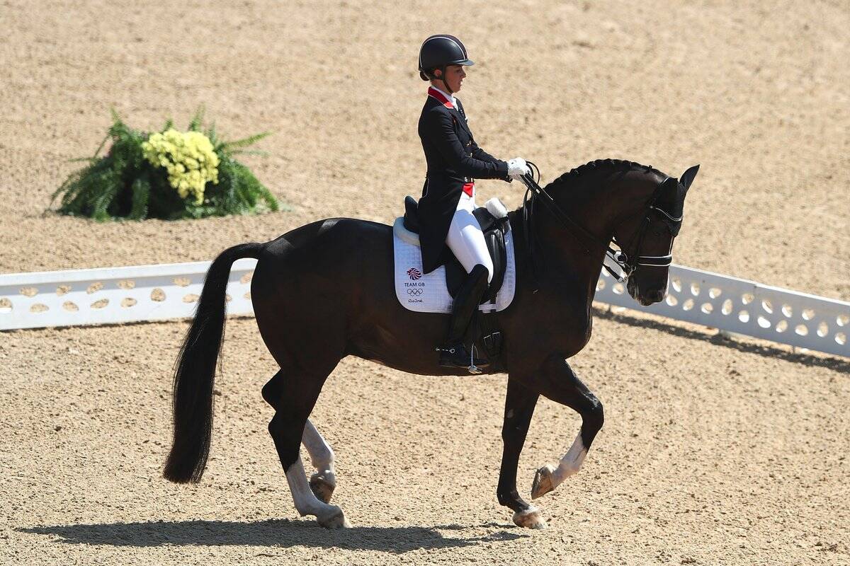 Charlotte Dujardin, da Grã-Bretanha, levou a medalha de ouro no adestramento individual. Foto: Divulgação Rio 2016