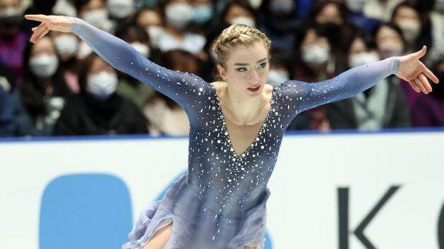 PATINAÇÃO NO GELO: Amber Glenn. Foto: Reprodução/Olympics