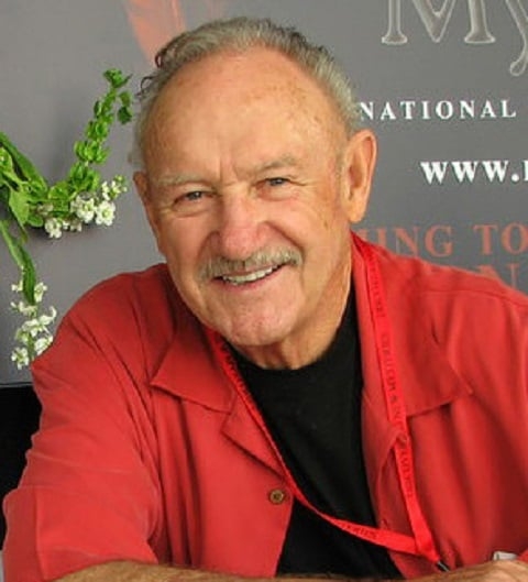 O ator norte-americano Gene Hackman, de 95 anos, e sua esposa, Betsy Arakawa, 63, foram encontrados sem vida nesta quinta-feira (27/02) na residência onde moravam, no estado do Novo México (EUA). Reprodução: Flipar