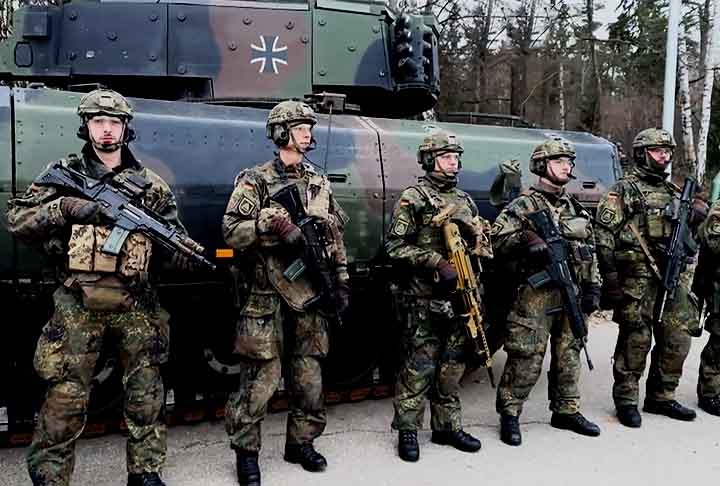 Com um forte histórico militar, a Alemanha investe em tecnologia de ponta. Seu exército, a Bundeswehr, enfatiza a defesa coletiva na OTAN e a participação em operações de paz, buscando sempre melhorar a capacidade de resposta e a interoperabilidade com aliados. Vem em 19º na lista, com 0.2847. Reprodução: Flipar