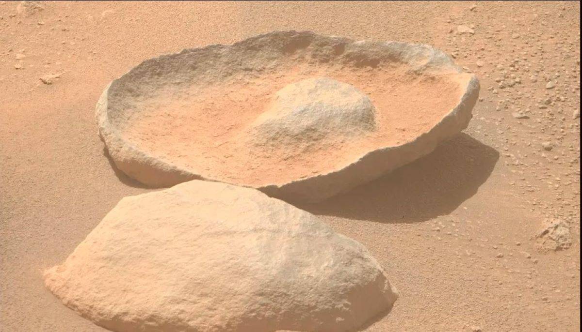 O rover Perseverance tirou esta foto de uma rocha que parece um abacate em 8 de setembro de 2023  NASA/JPL-Caltech/ASU / Divulgação