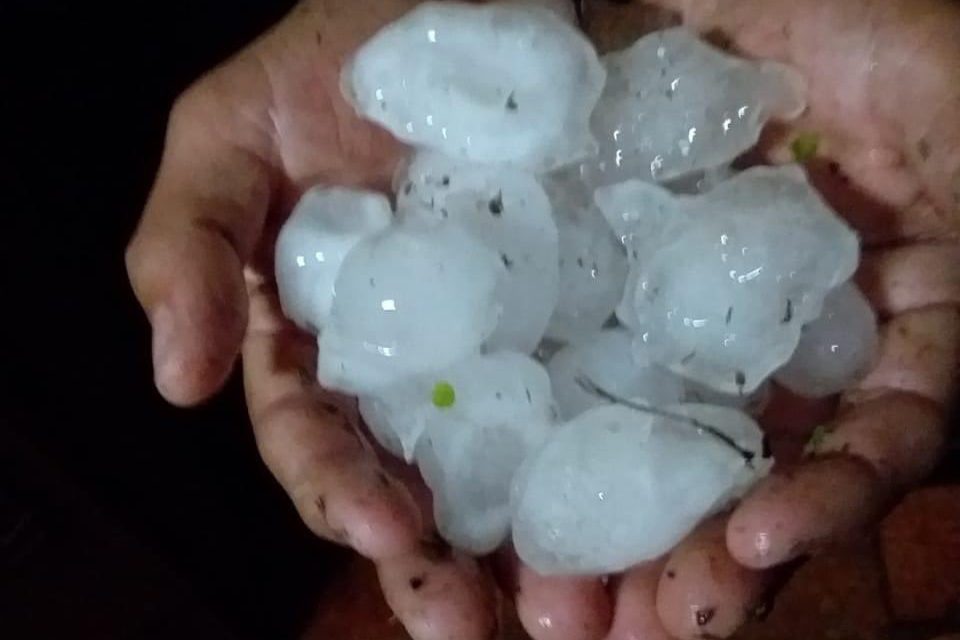 Chuva de granizo no Rio Grande do Sul Reprodução