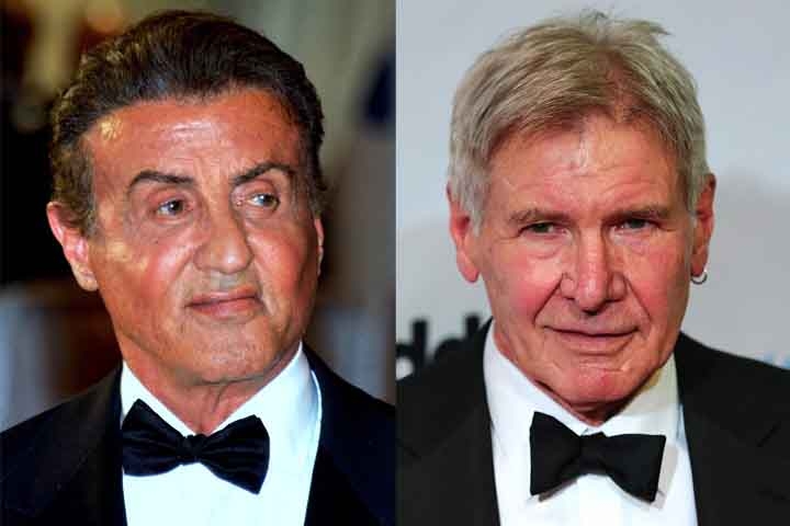 Sylvester Stallone e Harrison Ford compartilham um recorde em suas carreiras. Eles são os únicos atores da história do cinema a estrelar produções que alcançaram o primeiro lugar nas bilheteiras ao longo de seis décadas consecutivas, desde os anos 1970. 
 Reprodução: Flipar