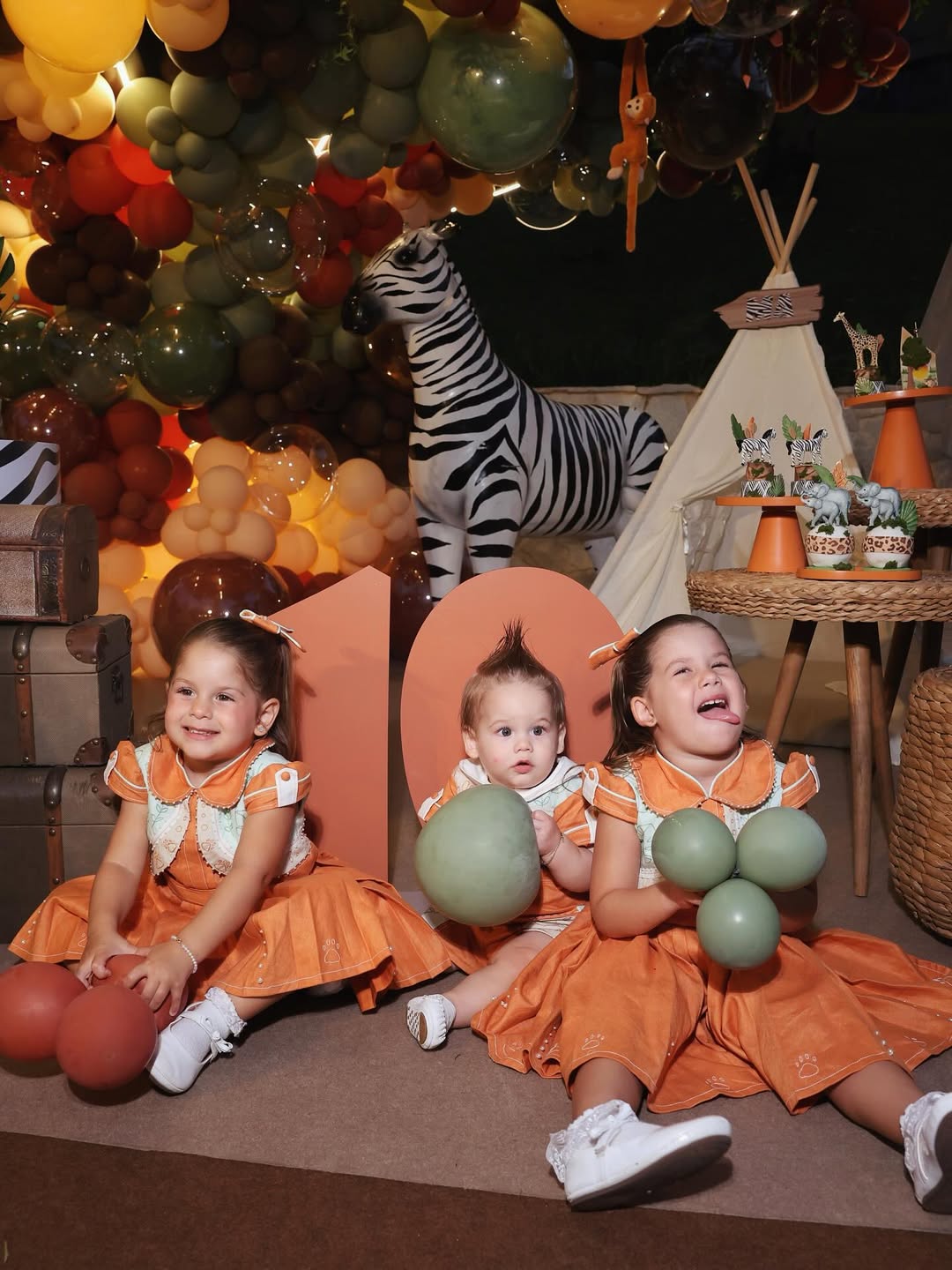 José Leonardo, Maria Flor e Maria Alice são filhos de Virginia e Zé Felipe. Foto: Reprodução Instagram @virginia e @zefelipe