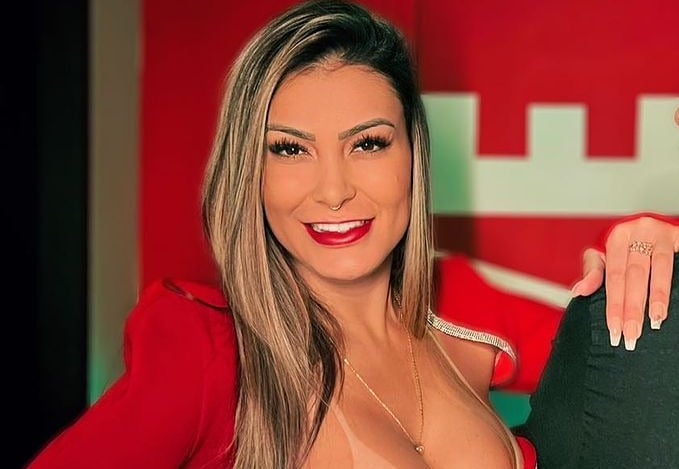 Andressa Urach lança plataforma online de conteúdo adulto por assinatura Fetich em festa no Espaço Metrópole, em São Paulo, na noite desta terça-feira (26)
