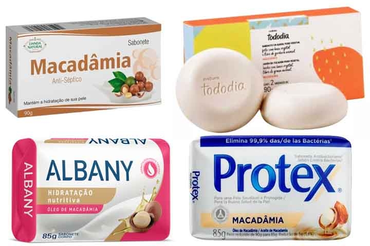 Outro uso crescente da macadâmia é na fabricação de sabonetes e cremes faciais. O óleo tem propriedades anti-inflamatórias e antioxidantes que ajudam a suavizar a pele sensível e combater a acne.  Reprodução: Flipar