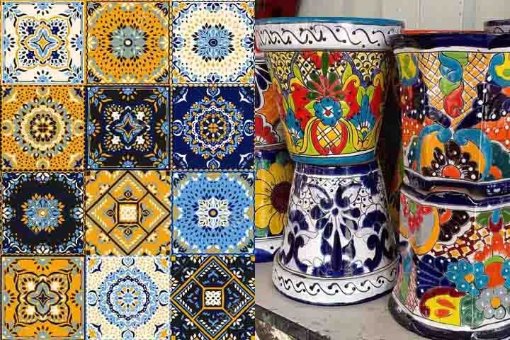 Talavera, México - A cerâmica Talavera é reconhecida por suas cores e padrões tradicionais. Com raízes tanto indígenas quanto espanholas, tem uma longa história e é famosa pela riqueza em detalhes e influências culturais. Reprodução: Flipar