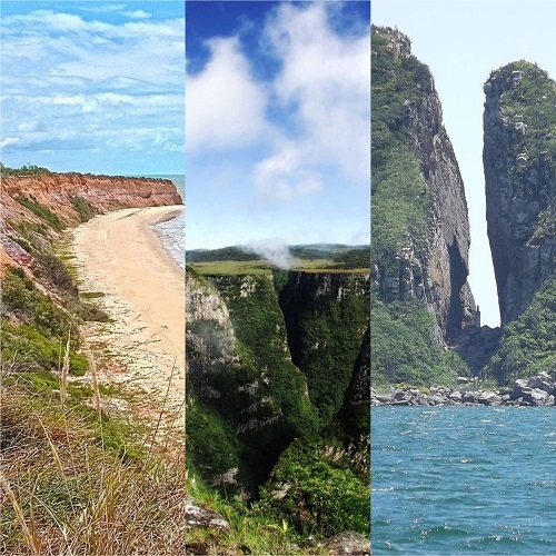 No Brasil, existem várias falésias que se tornaram pontos turísticos. Além da falésia na Praia da Pipa, veja outras que encantam pela beleza.  Reprodução: Flipar