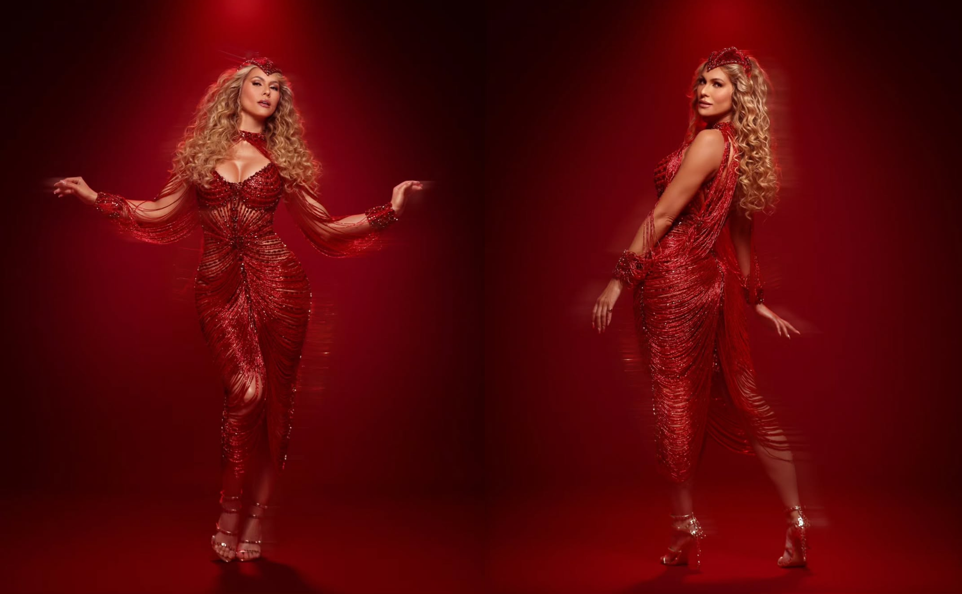 Lívia Andrade em seu figurino de musa do Salgueiro. Foto: Reprodução / Redes Sociais