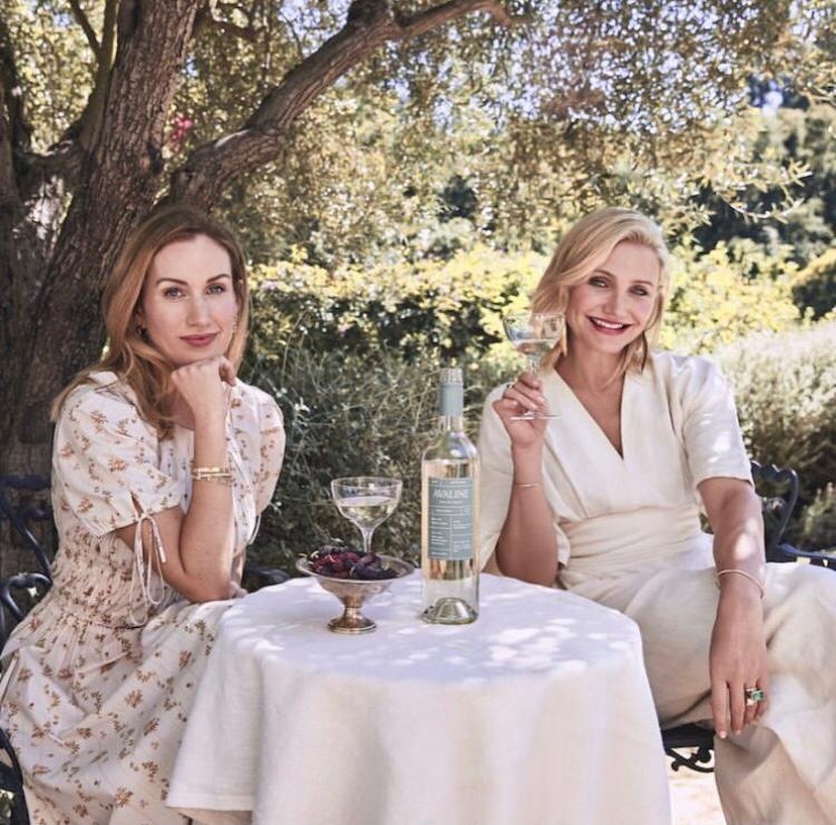 Cameron Diaz - A atriz se juntou com sua amiga e empresária Katherine Power e lançou, em julho de 2020 a marca de vinhos orgânicos “Avaline”. Segundo elas, os vinhos são feitos de uvas orgânicas e livre de quaisquer aditivos. Reprodução: Flipar