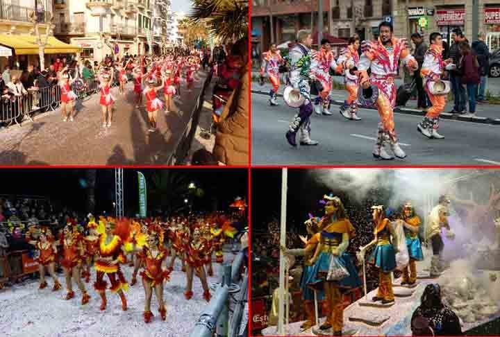 Barcelona, na Espanha - O Carnaval é uma das festas mais aguardadas e importantes da capital da Catalunha, com desfiles, baile de máscaras e concursos de comidas. Reprodução: Flipar